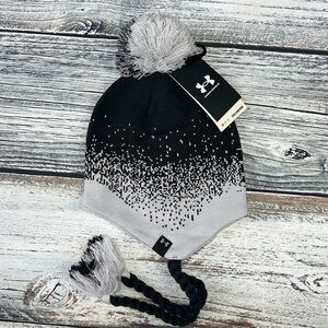 Girl’s Black/Grey Under Armor Bennie With Rope Tie and Tassels